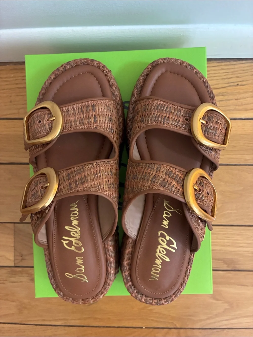 Sam Edelman Nerissa Woven Brown Platform Slide Sandals- Never worn - Picture 2 of 4